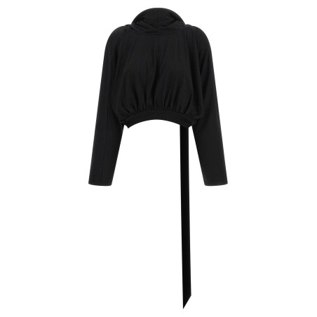 'Cropped Hooded Top' Long Sleeve Sweater