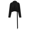 'Cropped Hooded Top' Long Sleeve Sweater