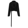 'Cropped Hooded Top' Long Sleeve Sweater