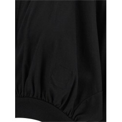 'Cropped Hooded Top' Long Sleeve Sweater