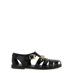 Jelly Sandals with Lettering Logo
