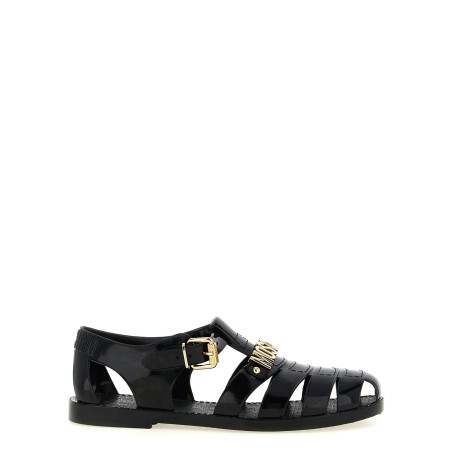 Jelly Sandals with Lettering Logo
