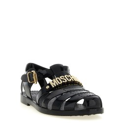 Jelly Sandals with Lettering Logo