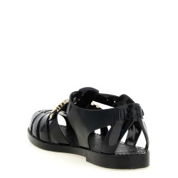Jelly Sandals with Lettering Logo