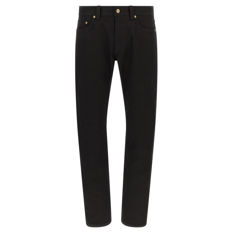 Medusa embroidery jeans