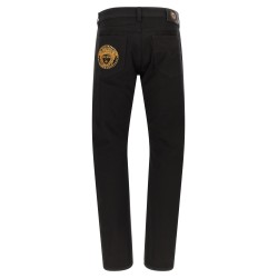 Medusa embroidery jeans