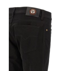 Medusa embroidery jeans