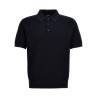 Woven knit polo shirt