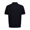 Woven knit polo shirt