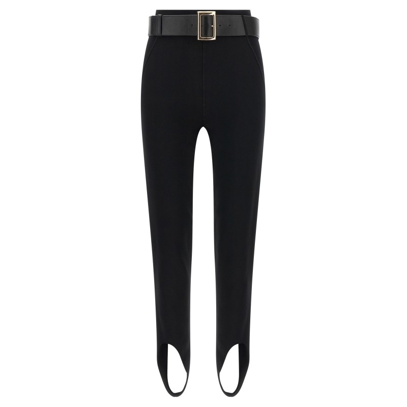 Leggings with stirrup and belt
