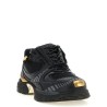 Mesh and leather sneakers