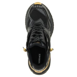 Mesh and leather sneakers