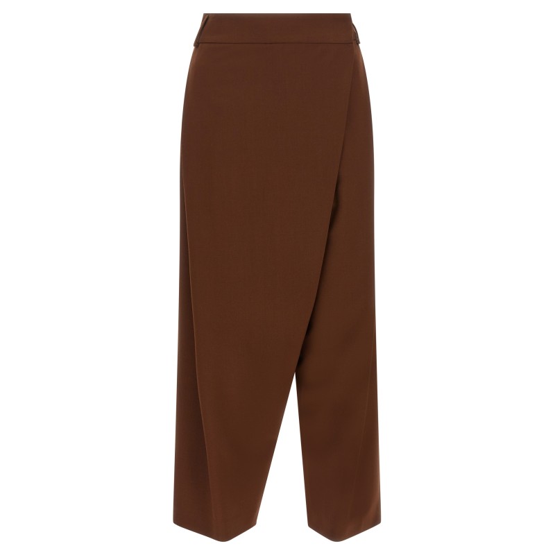 Asymmetrical panel pants