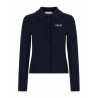CARDIGAN ADERENTE IN MAGLIA CON LOGO