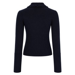 CARDIGAN ADERENTE IN MAGLIA CON LOGO