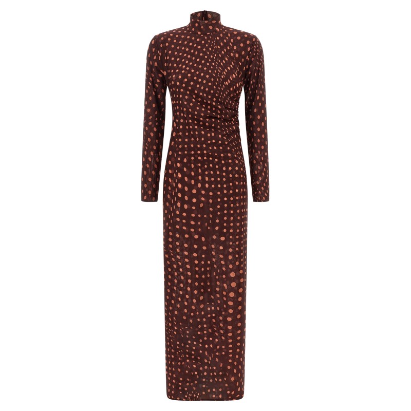 Polka dot mesh dress