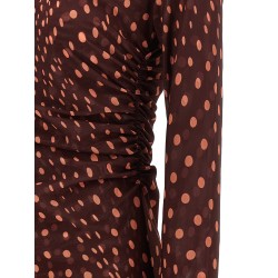 Polka dot mesh dress
