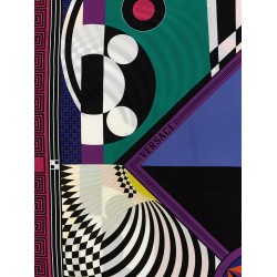 'Theatre' print silk scarf