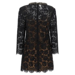 Lace dress with jewel collar