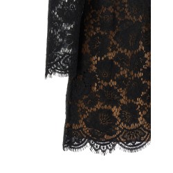 Lace dress with jewel collar