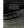 Croc print leather clutch bag