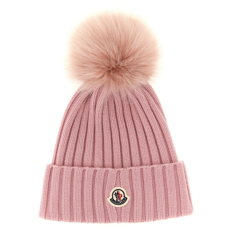 Pompon wool beanie