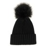 Pompon wool beanie