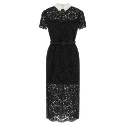 Lace dress with collar