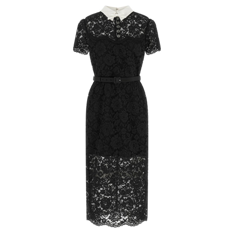 Lace dress with collar