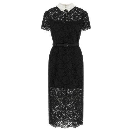 Lace dress with collar