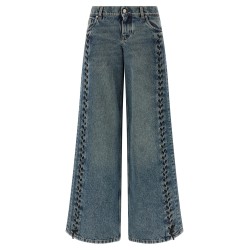 Lace-up jeans