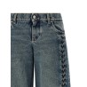 Lace-up jeans