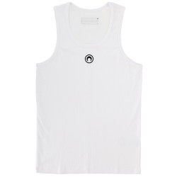 RIBBED TANK TOP WITH MOON LOGO