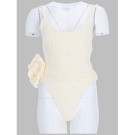 COSTUME DA BAGNO INTERO CON ROSE RICAMATE