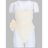COSTUME DA BAGNO INTERO CON ROSE RICAMATE
