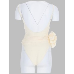 COSTUME DA BAGNO INTERO CON ROSE RICAMATE
