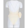 COSTUME DA BAGNO INTERO CON ROSE RICAMATE