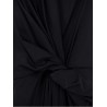 Stretch fabric long asymmetrical dress