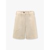 Stretch cotton shorts with maxi logo patch