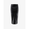 Faux leather skirt with embossed croco print