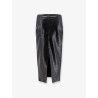 Faux leather skirt with embossed croco print