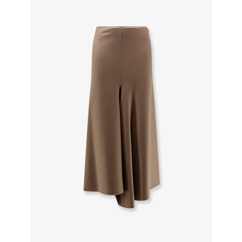 Wool blend long skirt