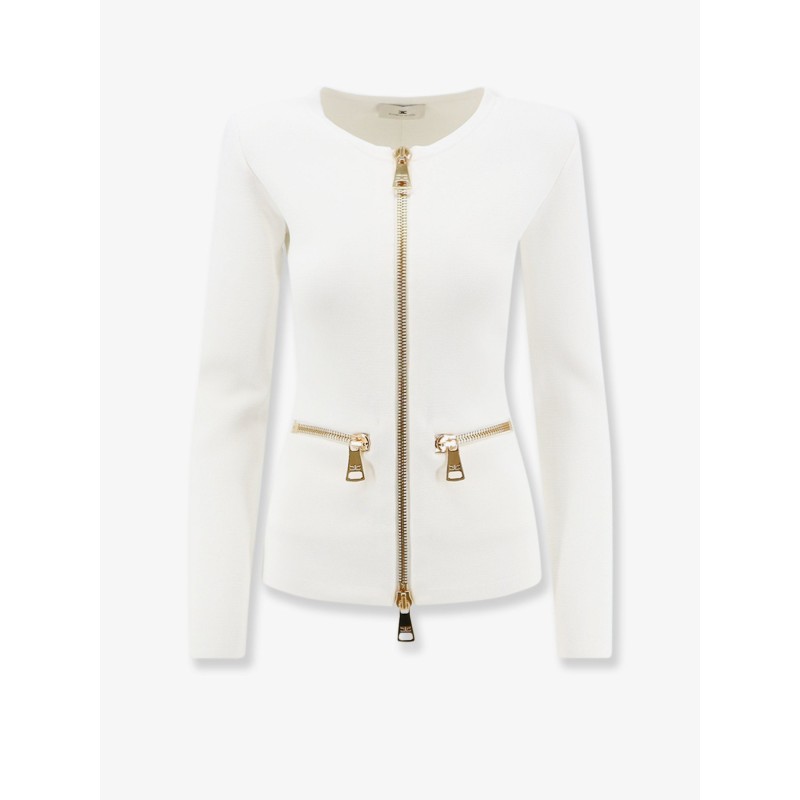 Knitted blazer with zip