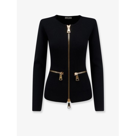 Knitted blazer with zip
