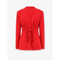 Fitted blazer with laces on the back