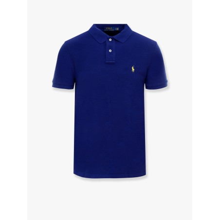 Cotton polo shirt with logo embroidery