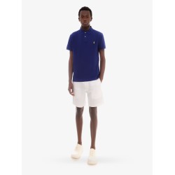 Cotton polo shirt with logo embroidery