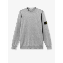 Wool sweater with side logo patch