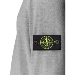 Wool sweater with side logo patch