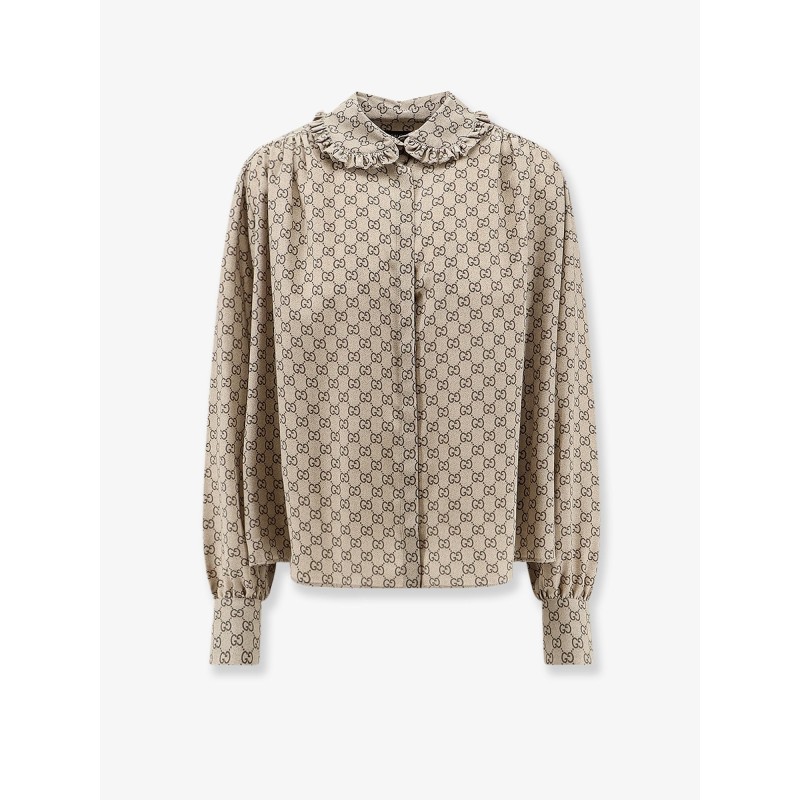 Gucci Primavera silk shirt with GG print
